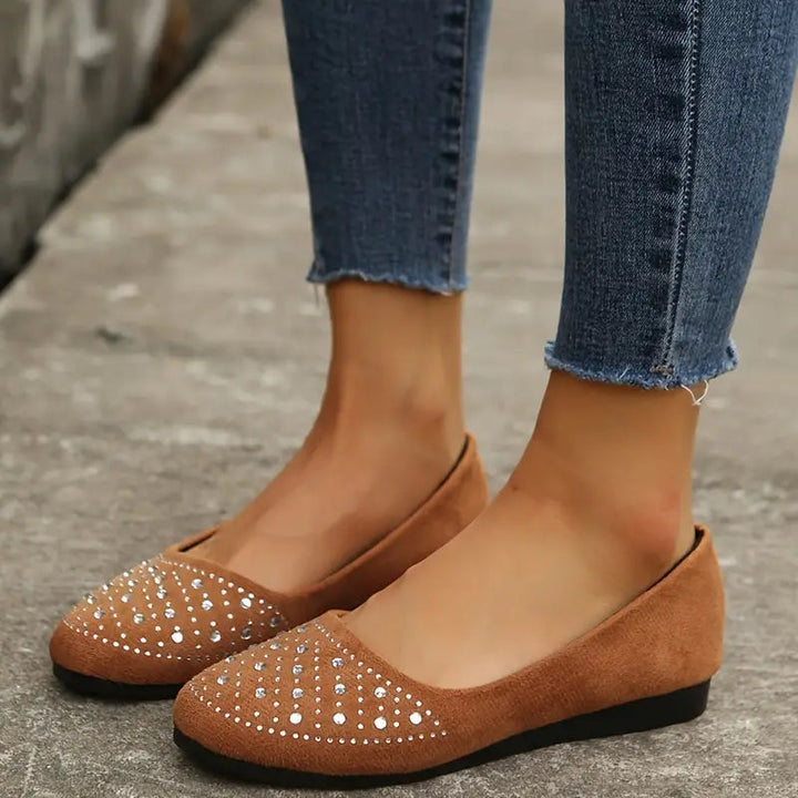 Mona | Dame Rhinestone Flats
