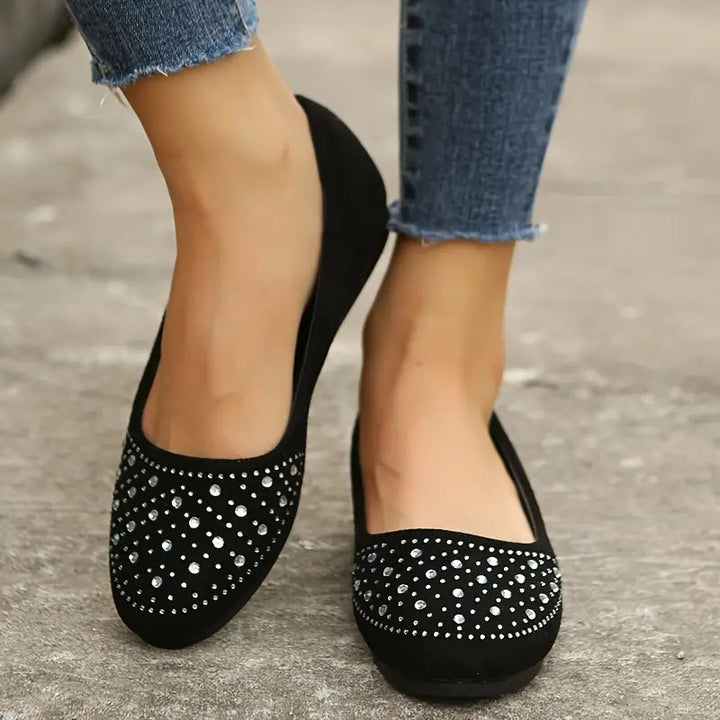 Mona | Dame Rhinestone Flats