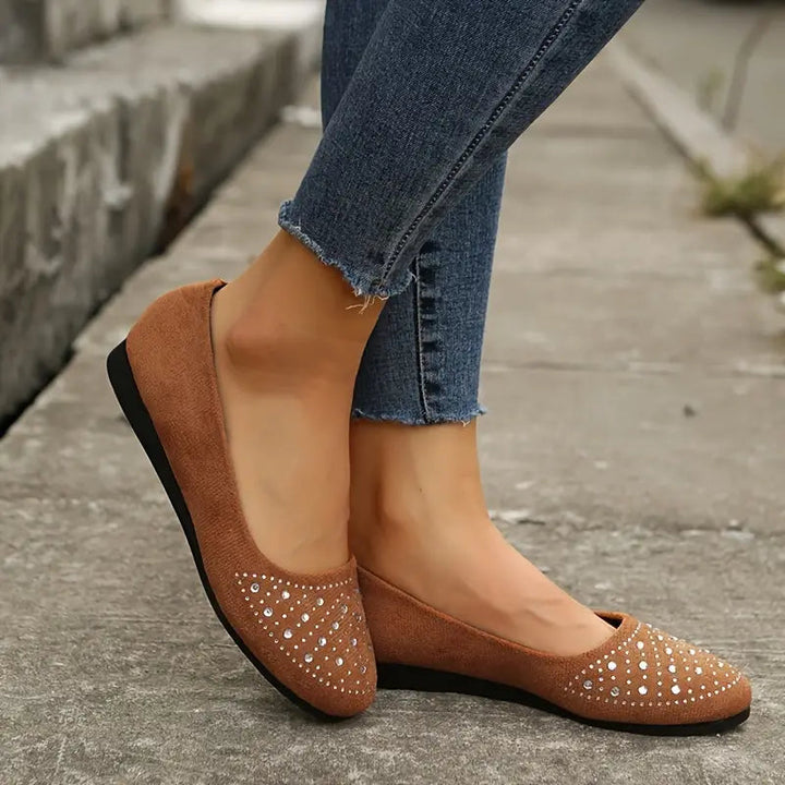 Mona | Dame Rhinestone Flats