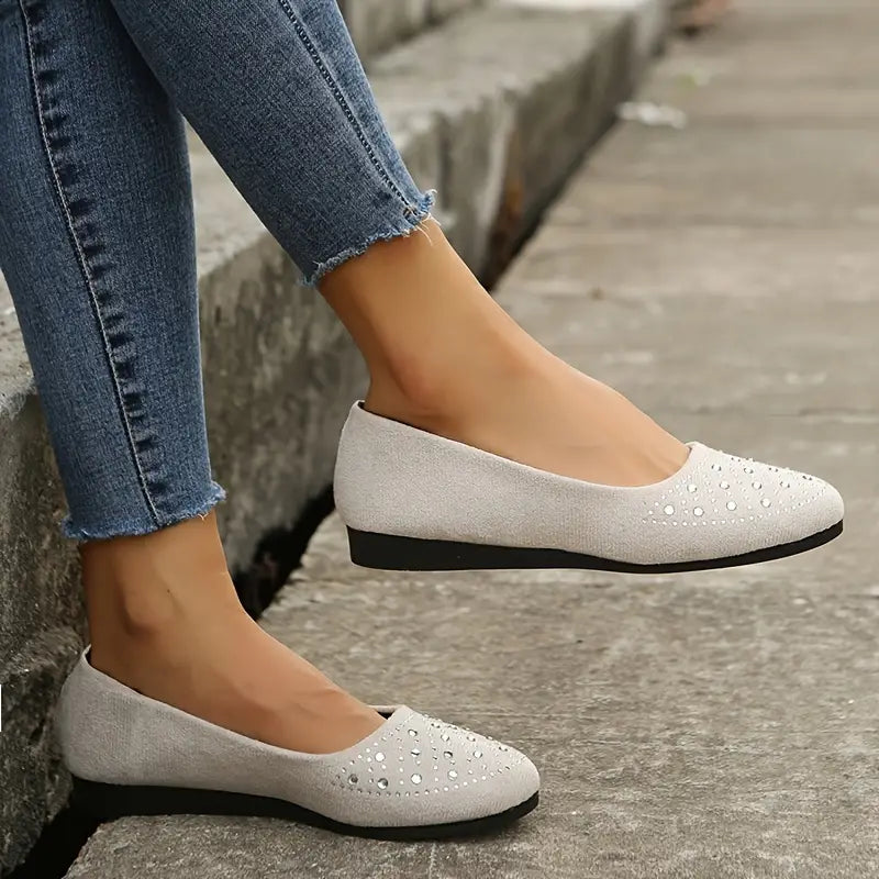 Mona | Dame Rhinestone Flats