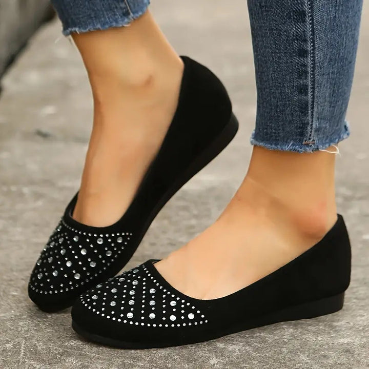Mona | Dame Rhinestone Flats