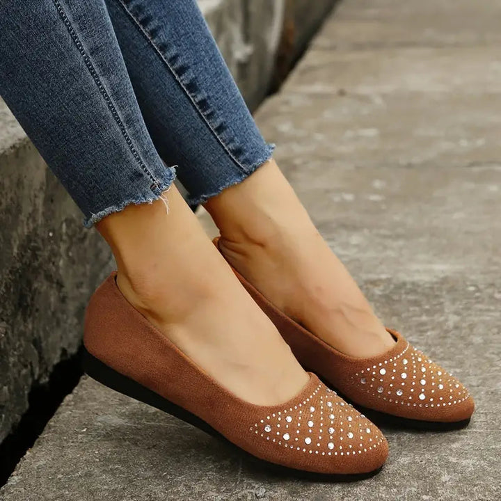 Mona | Dame Rhinestone Flats