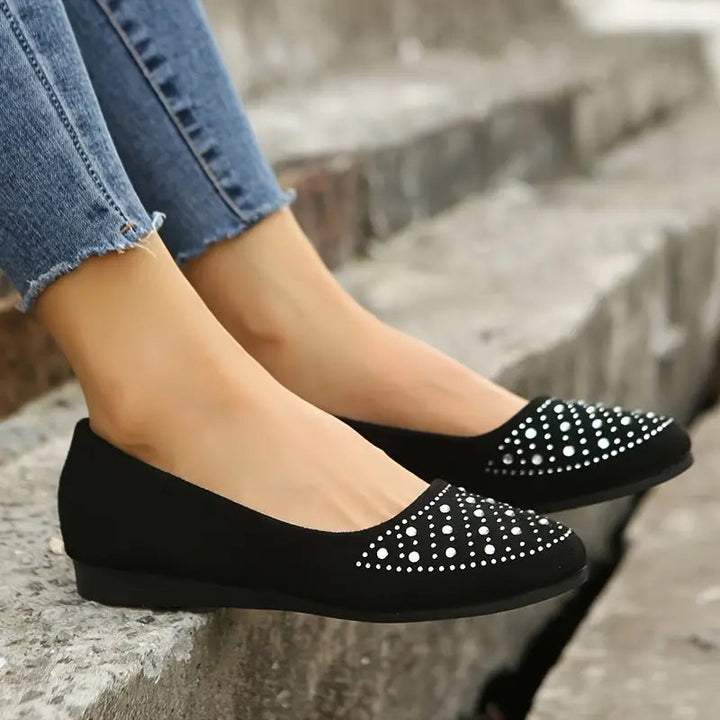 Mona | Dame Rhinestone Flats